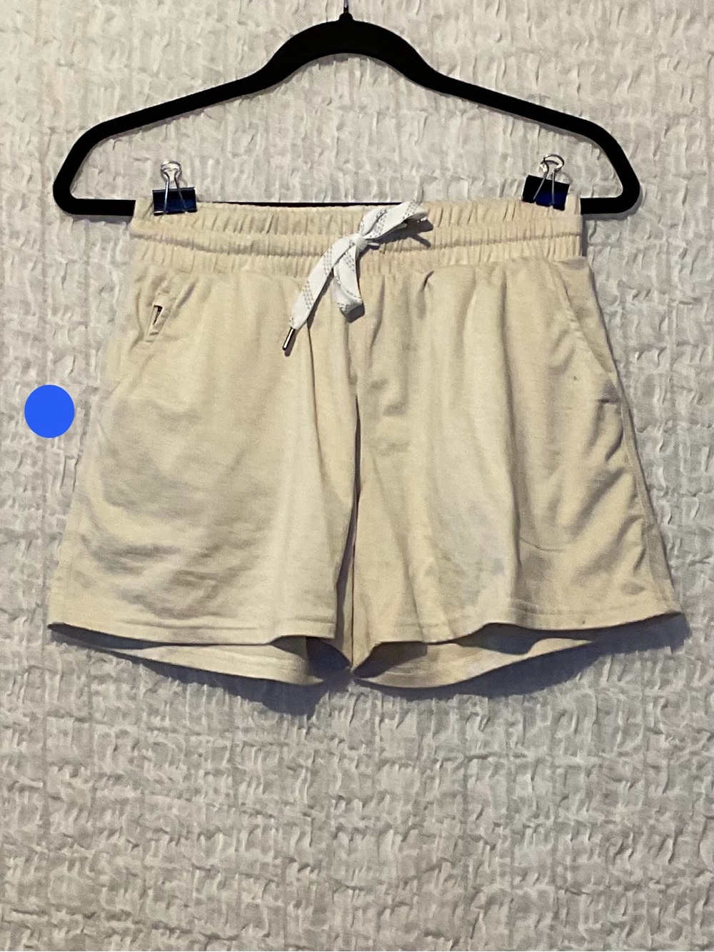 Pacific Trail Women’s Cream Athletic Lounge Shorts XS Drawstring Pockets